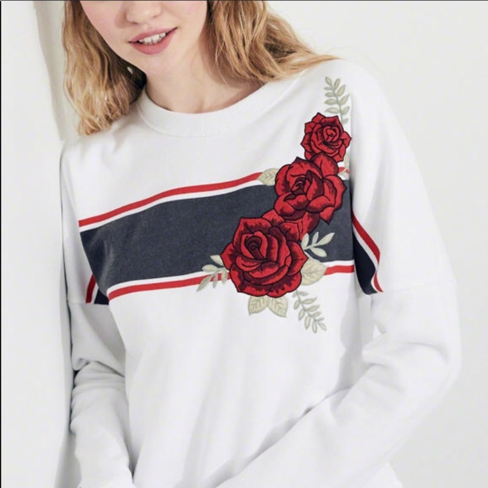 Hollister Embroidered Crewneck Sweatshirt